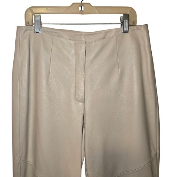Venus Williams x Wilson's Leather Ivory Straight Leg Leather Pants Y2K Vintage - Picture 2 of 6